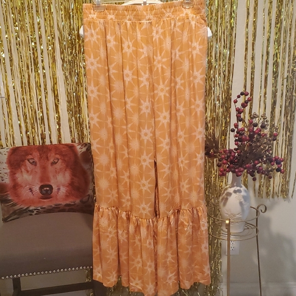 Orange Boho Polazzo Pants, Size 16 - Picture 7 of 9